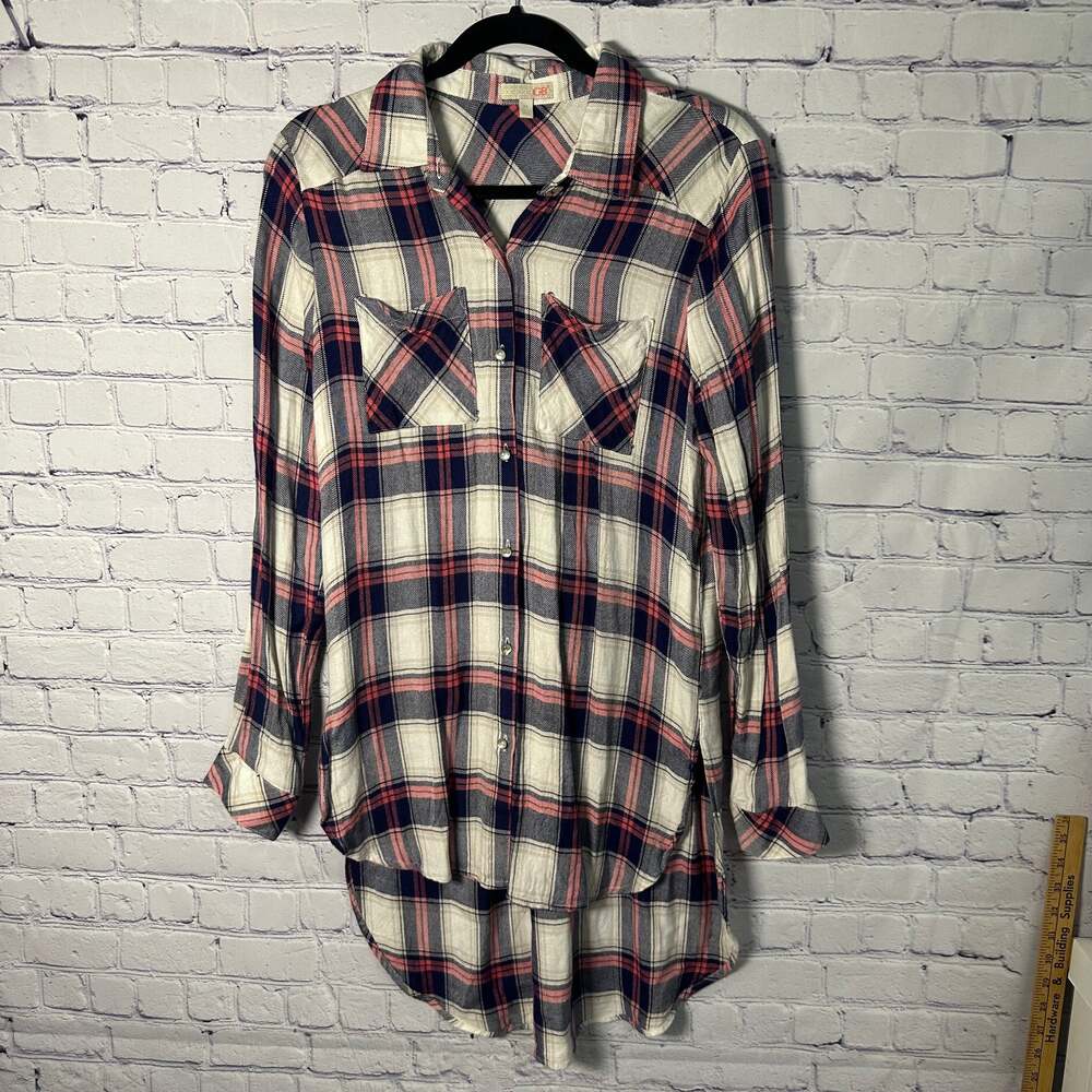 GB Pink, Navy and White tunic Style Buttonup